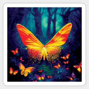 Magical Monarch Butterfly in Woodland Sticker